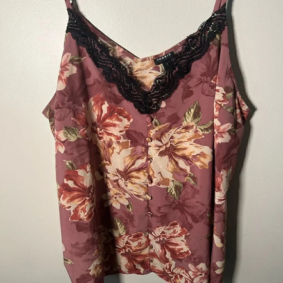 Torrid Chalis Lace Trim Cami 1X - Picture 3 of 5